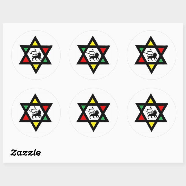 Rastafari Lion of Judah Stickers (Sheet)