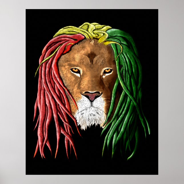 Rastafari Lion Poster (Front)