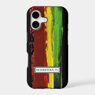 Rastafari Paint Stripe Custom Name