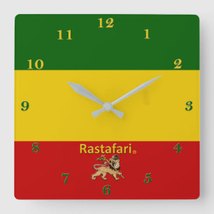 Rastafarian Bob Marley Region Wall Clock