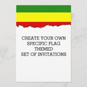 Rastafarian Flag Invitation