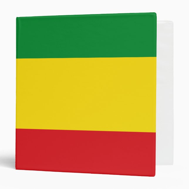Rastafarian Flag Rasta Ethiopian Binder (Front/Inside)