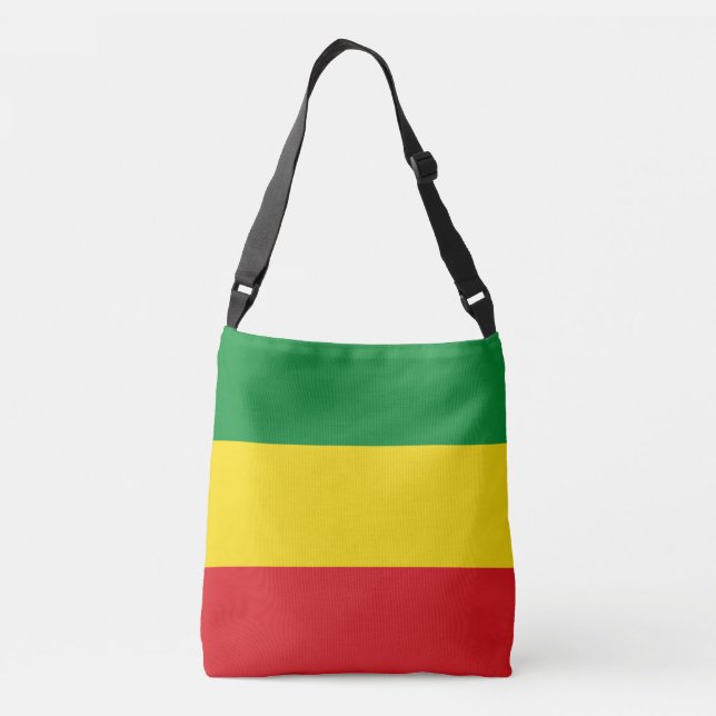 Rastafarian Flag Rasta Ethiopian Crossbody Bag (Back)