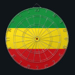 Rastafarian Flag Rasta Ethiopian Dartboard<br><div class="desc">Red,  green and yellow colours represent the flag of Rastafarianism,  but is also a flag of Ethiopia. Here is a high quality Rasta gift and a great design for all rastafarians. Visit our store to find more cool Rasta gifts and other world flags gift ideas.</div>