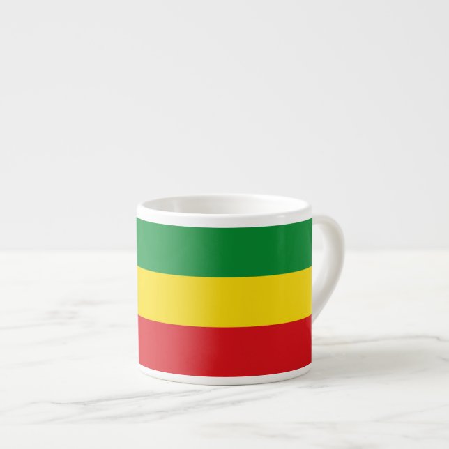 Rastafarian Flag Rasta Ethiopian Espresso Cup (Front Right)