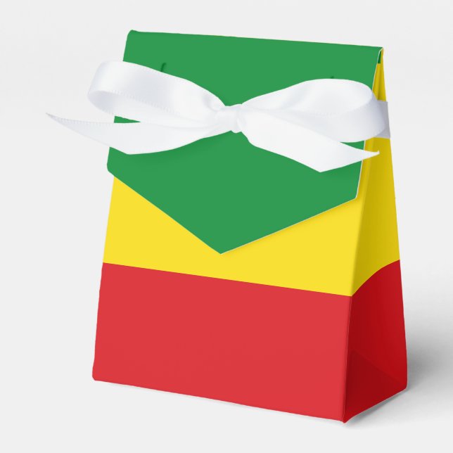 Rastafarian Flag Rasta Ethiopian Favor Box (Front Side)