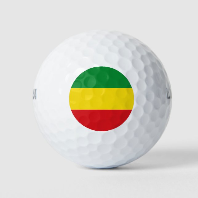 Rastafarian Flag Rasta Ethiopian Golf Balls (Front)
