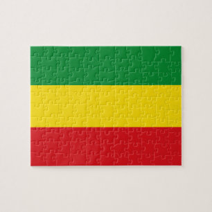 Rastafarian Flag Rasta Ethiopian Jigsaw Puzzle