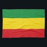 Rastafarian Flag Rasta Ethiopian Kitchen Towel<br><div class="desc">Red,  green and yellow colours represent the flag of Rastafarianism,  but is also a flag of Ethiopia. Here is a high quality Rasta gift and a great design for all rastafarians. Visit our store to find more cool Rasta gifts and other world flags gift ideas.</div>