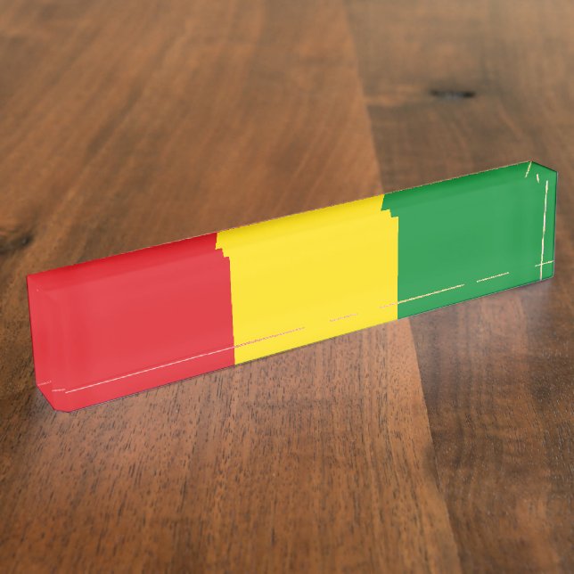Rastafarian Flag Rasta Ethiopian Nameplate (Side)