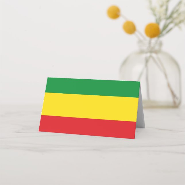 Rastafarian Flag Rasta Ethiopian Place Card (Front)