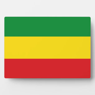 Rastafarian Flag Rasta Ethiopian Plaque