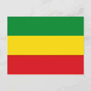 Rastafarian Flag Rasta Ethiopian Postcard