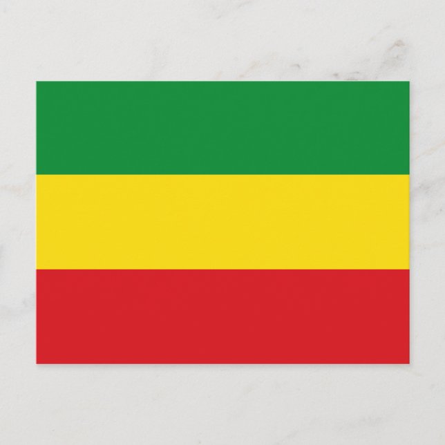 Rastafarian Flag Rasta Ethiopian Postcard (Front)