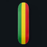 Rastafarian Flag Rasta Ethiopian Skateboard<br><div class="desc">Red,  green and yellow colours represent the flag of Rastafarianism,  but is also a flag of Ethiopia. Here is a high quality Rasta gift and a great design for all rastafarians. Visit our store to find more cool Rasta gifts and other world flags gift ideas.</div>