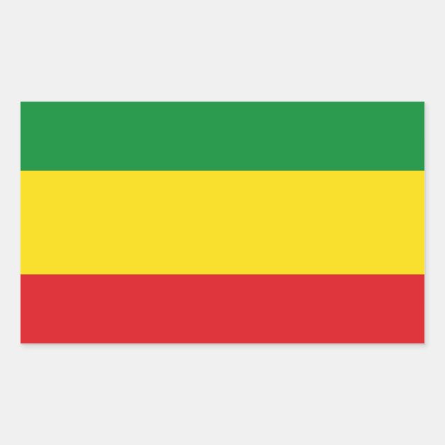 Rastafarian Flag Rasta Ethiopian Sticker (Front)