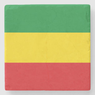 Rastafarian Flag Rasta Ethiopian Stone Coaster
