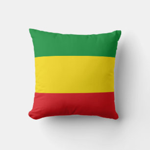 Rastafarian Flag Rasta Ethiopian Throw Pillow