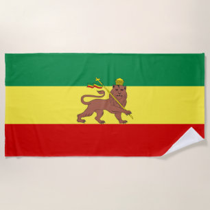 Rastafarian Flag (Rastafarianism) (Rasta) Beach Towel