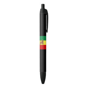 Rastafarian Flag (Rastafarianism) (Rasta) Black Ink Pen