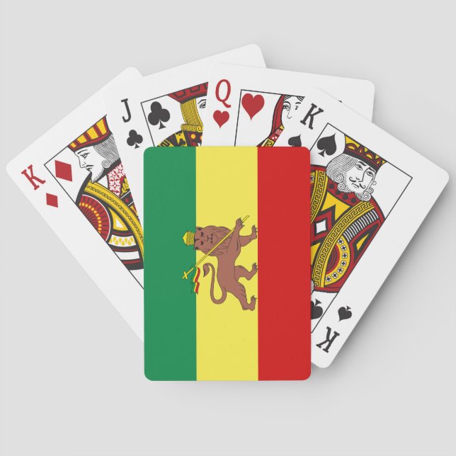 Rastafarian Flag (Rastafarianism) (Rasta) Playing Cards (Back)
