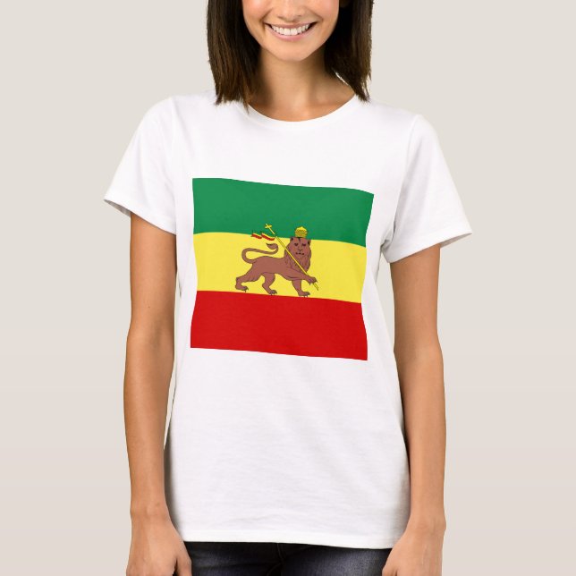 Rastafarian Flag (Rastafarianism) (Rasta) T-Shirt (Front)