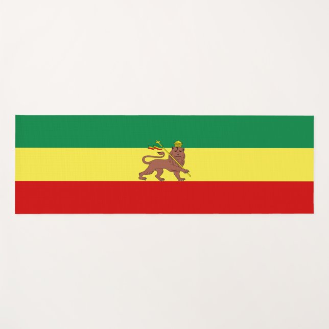 Rastafarian Flag (Rastafarianism) (Rasta) Yoga Mat (Front (Horizontal))