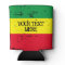 Rastafarian flag reggae music personalized can coo