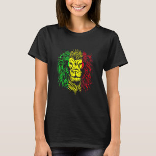Rastafarian Lion Mandala Reggae Music Jamaica Rast T-Shirt