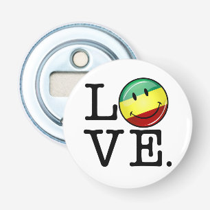Rastafarian Love Happy Rasta Flag Bottle Opener