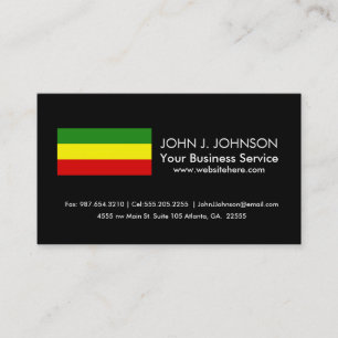 Rastafarian Pride Flag Business Card