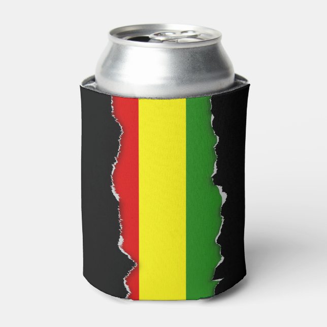 Rastafarian Pride Flag Can Cooler (Can Front)