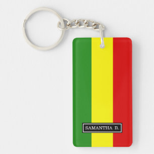Rastafarian Pride Flag Keychain