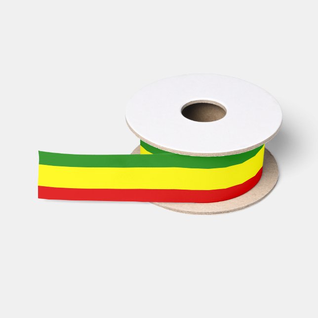Rastafarian Pride Flag Satin Ribbon (Spool)