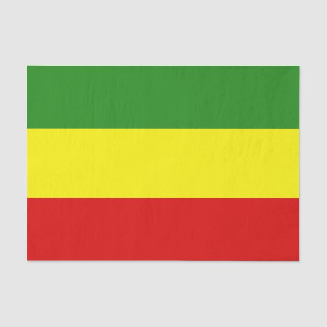 Rastafarian Pride Flag Tissue Paper (Front)