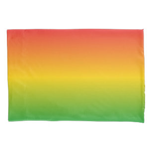 Rastafarian Rasta Red Gold and Green Faded Pillowcase