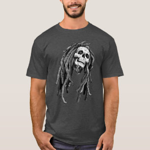Rastafarian Skull Rasta Reggae T-Shirt
