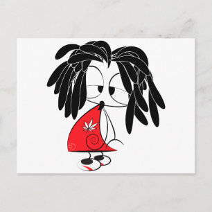 Rastaman doll postcard