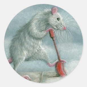 Rat à chausser des autocollants à neige