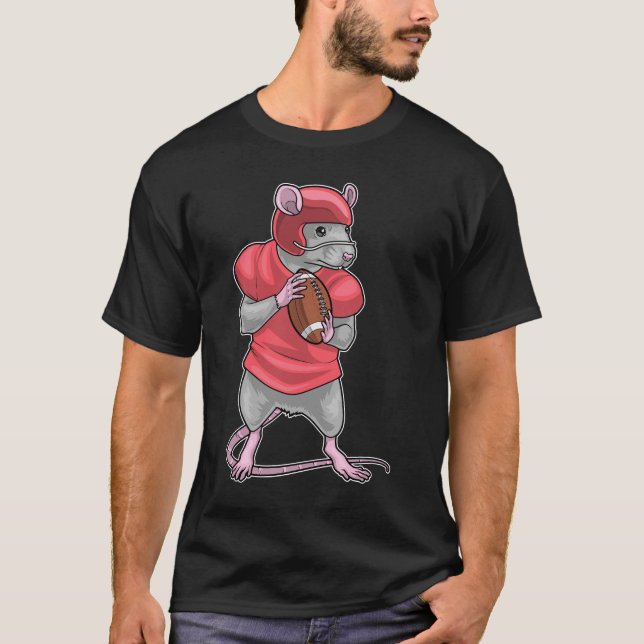 Rat American Football Helmet T-Shirt (Front)