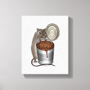 Rat and Bake Beans Canvas Print