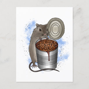 Rat and Bake Beans Postcard