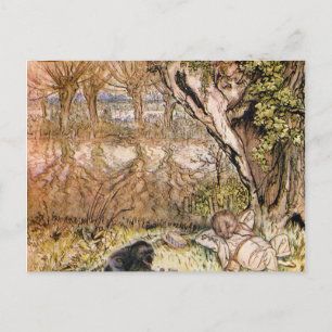 Rat And Mole Have A Picnic - Arthur Rackham Postcard