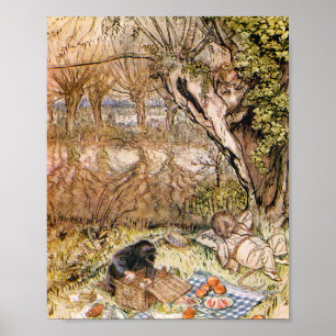 Rat And Mole Have A Picnic - Arthur Rackham Poster