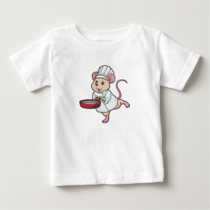 Rat as Cook with Pan & Cooking hat Baby T-Shirt