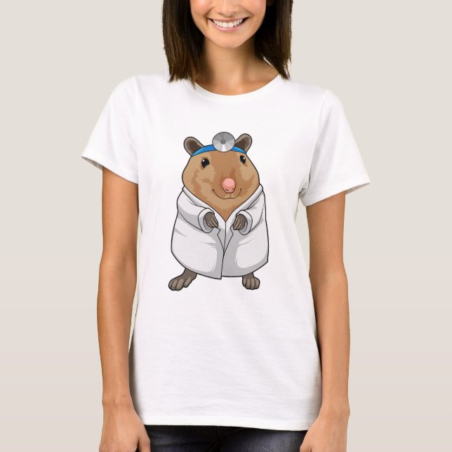 Rat as Doctor with Doctor's coat T-Shirt (Front)