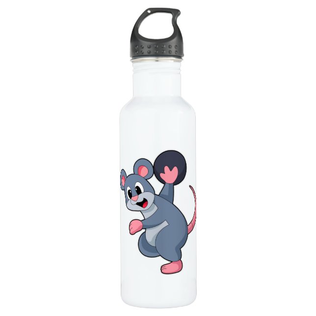 Rat at Bowling with Bowling ball 710 Ml Water Bottle (Front)
