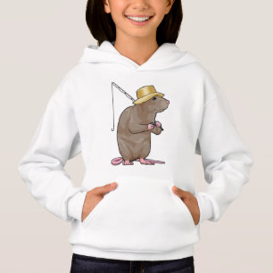 Rat at Fishing with Fishing rod