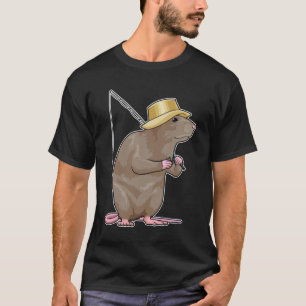 Rat at Fishing with Fishing rod T-Shirt