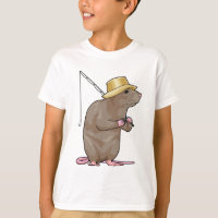 Rat at Fishing with Fishing rod
